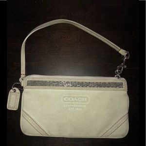 Coach off white wristlet
